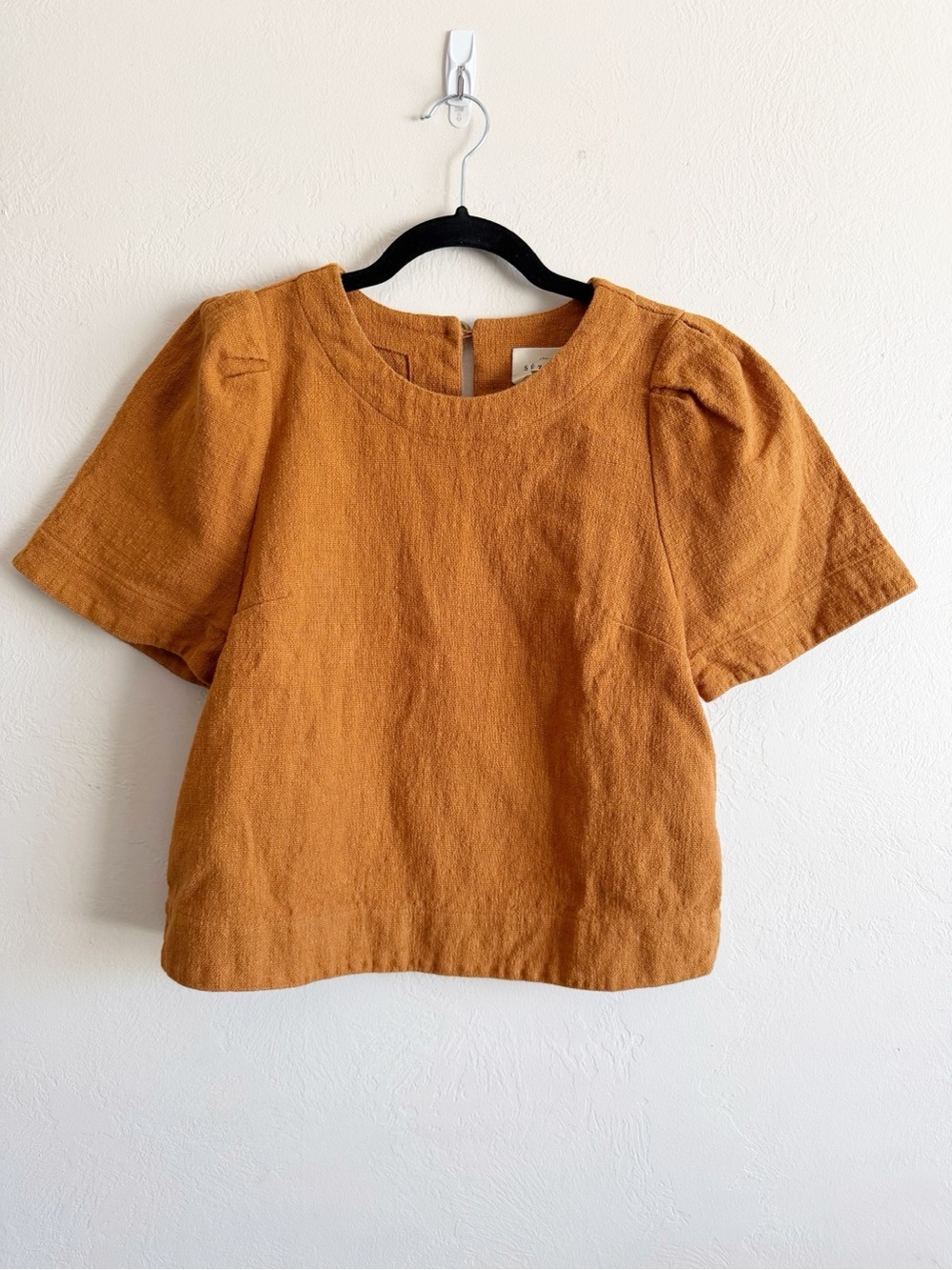 Sezane Neva Blouse in Ochre size Small